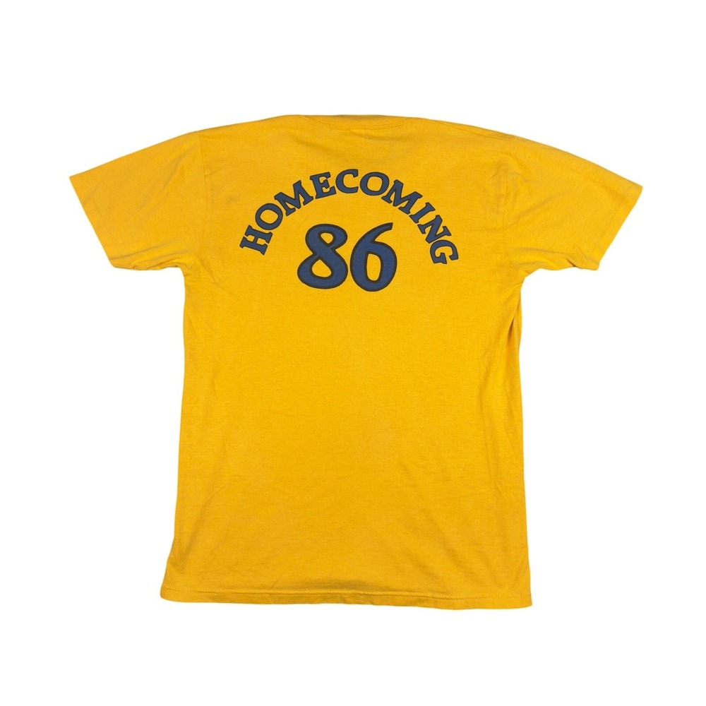 Vtg Georgia College 1986 Homecoming Tshirt Mens M/L Yellow Gulf Coast Sportswear